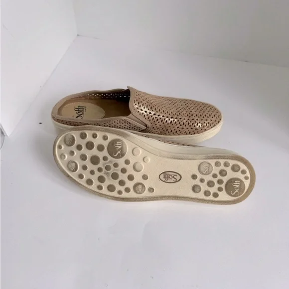 Söfft Somers II Slide Slip On Slide Mules Sneakers/Shoes Leather Metallic Size 9 - Picture 8 of 9
